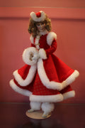 Franklin Heirloom “Holly” The Christmas Seal Doll – Holiday Collector Doll with Stand