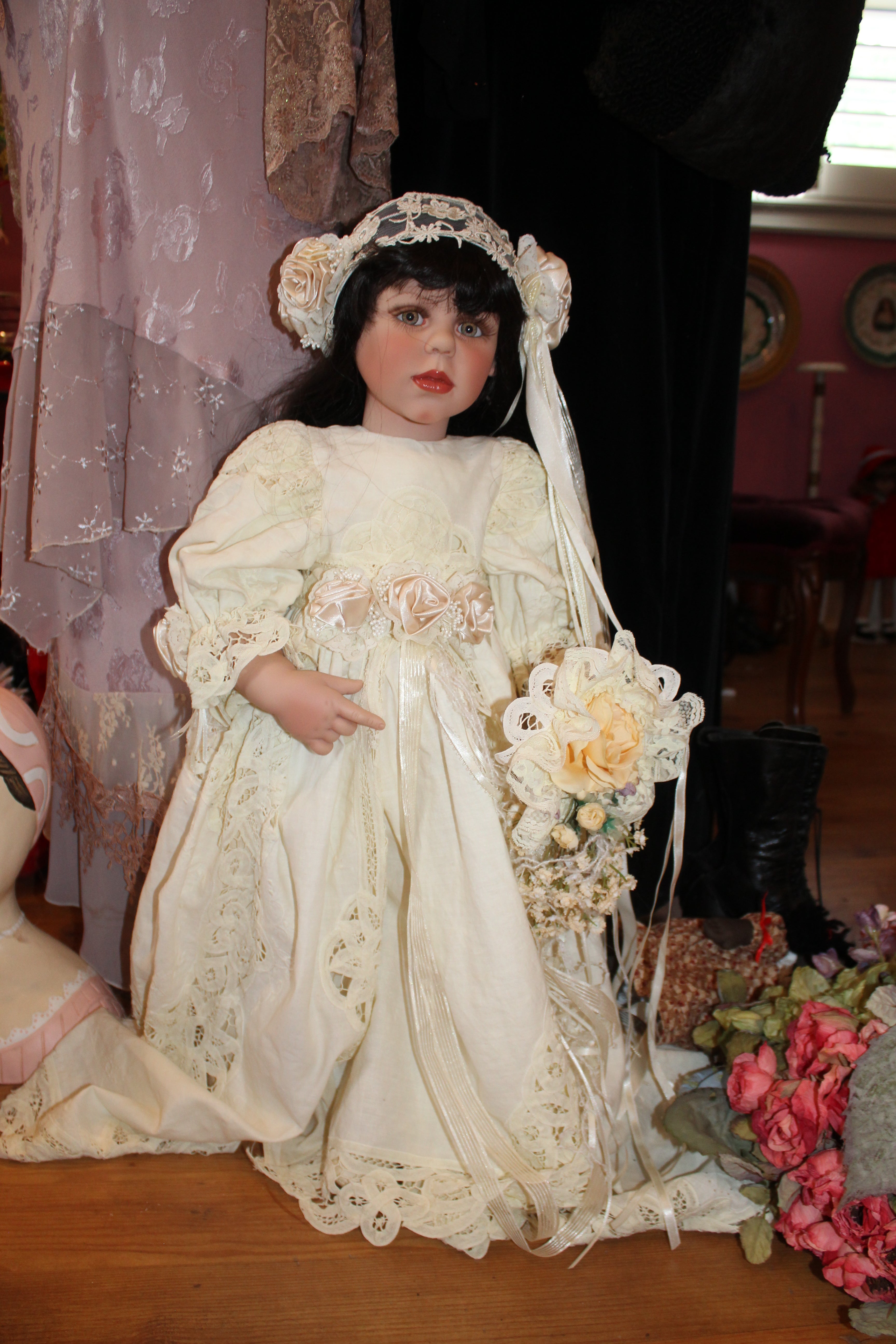 Vintage “Theodora” Porcelain Collector Doll – Designer Guild Style – 28”