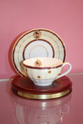 2000 Avon Honor Society Porcelain Teacup & Saucer Award Display – Pink Floral & Ribbon Design