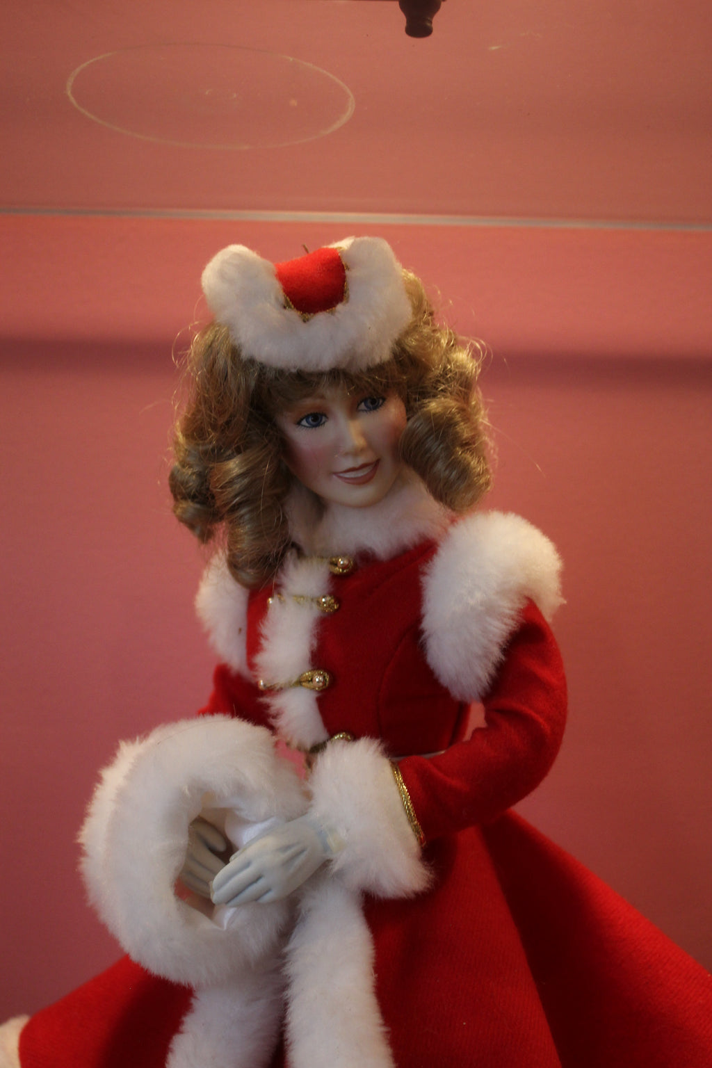 Franklin Heirloom “Holly” The Christmas Seal Doll – Holiday Collector Doll with Stand
