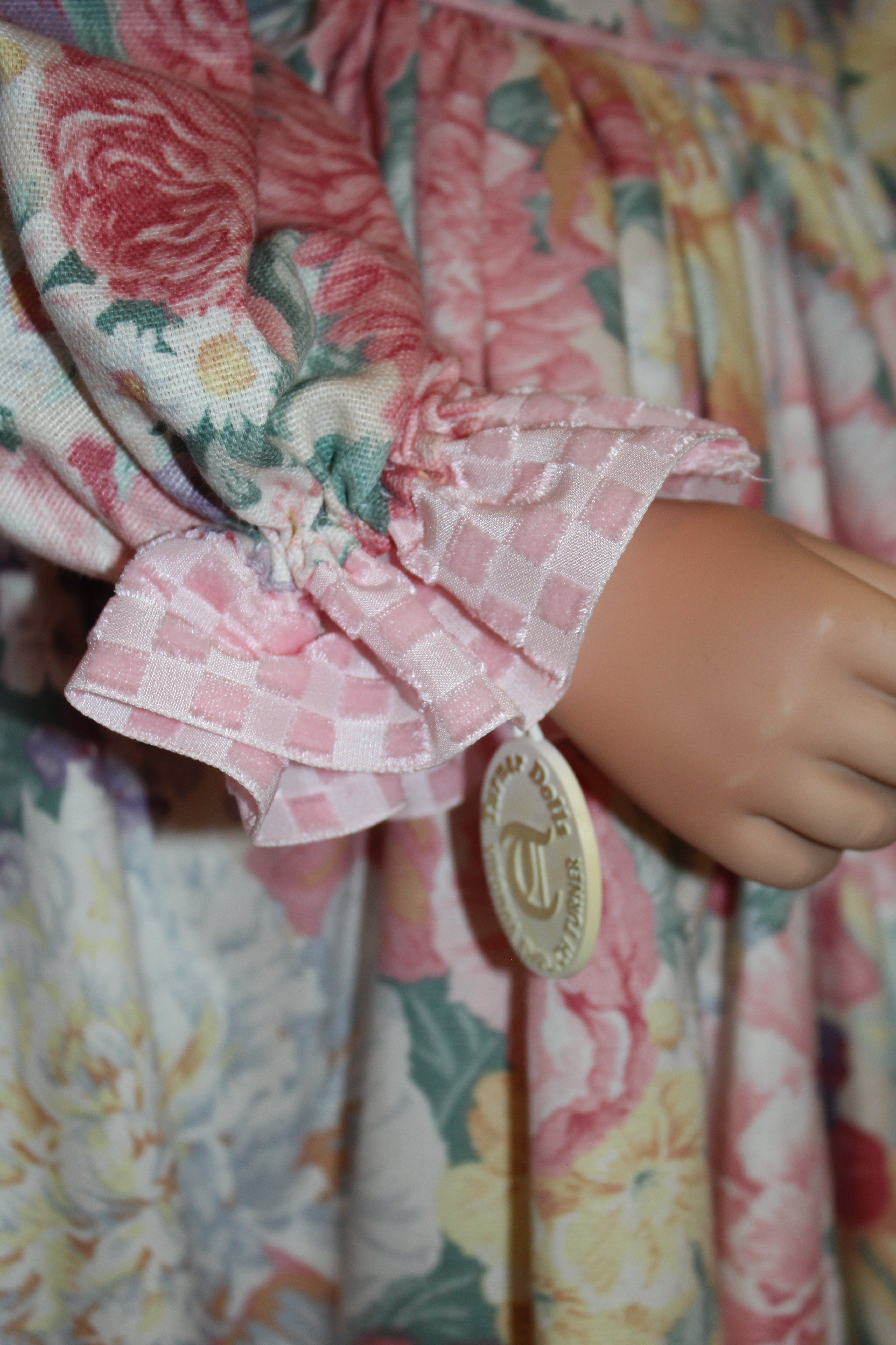 Vintage Turner Dolls Collectible Doll – Floral Dress with Hat (Approx. 30”)