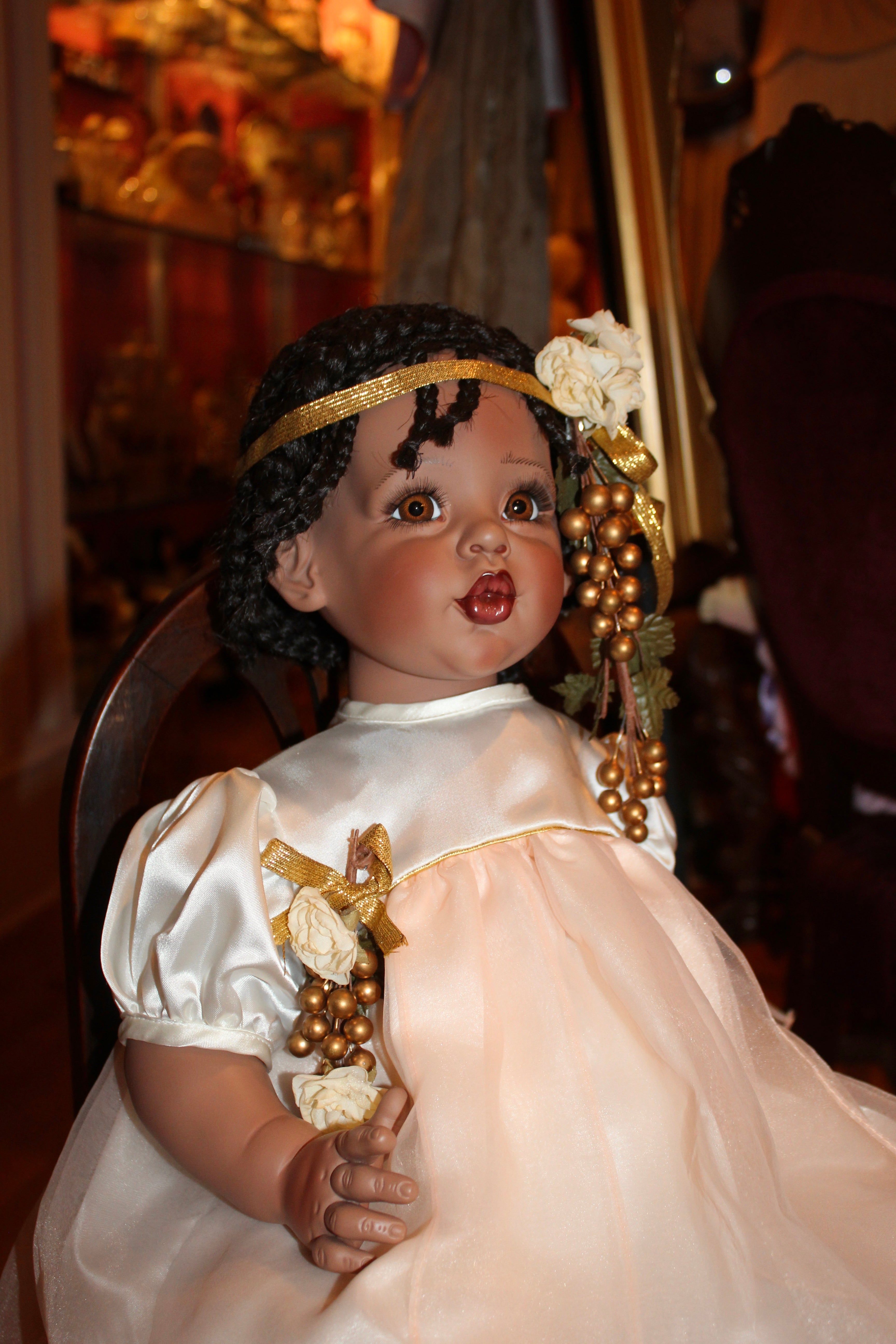 Vintage Fayzah Spanos “Treasure” Doll – Precious Heirlooms Collection Baby Girl (1990s)