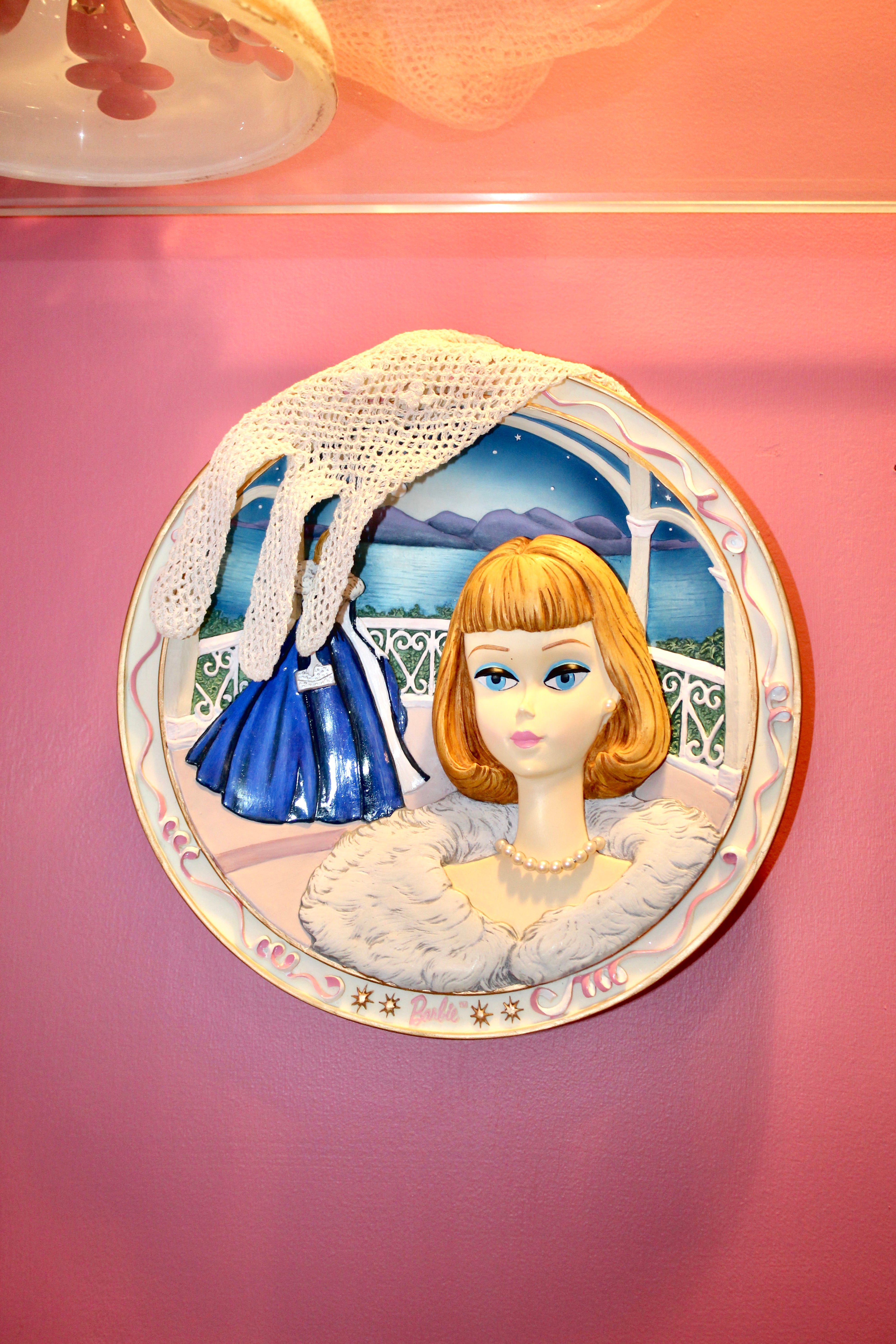 Vintage 1990s “Forever Glamorous Barbie” 3D Porcelain Collector Plate – The Bradford Exchange