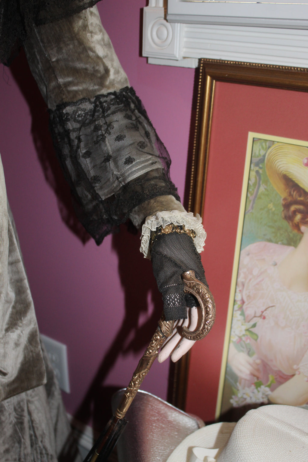 Life-Size “Lady Grace” Reproduction Mannequin with Victorian-Inspired Ensemble & Accessories