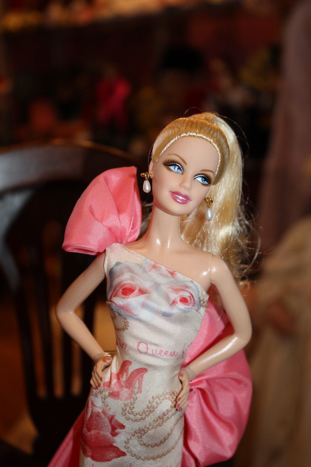 2010 Avon Exclusive Rose Splendor Barbie Doll – Floral Print Gown Collector Edition