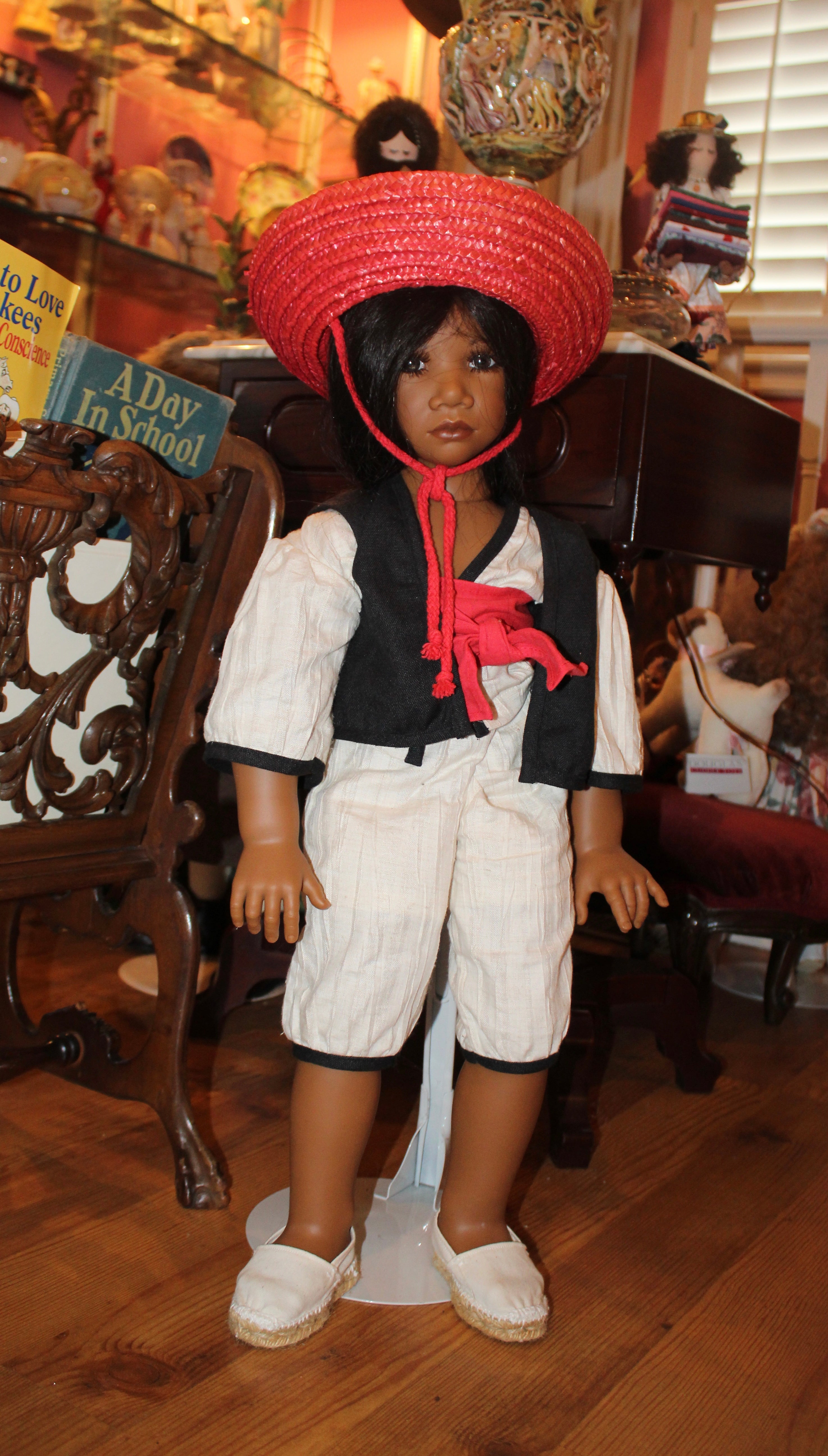 Vintage Annette Himstedt “Pancho” Doll – 29” Artist Collector Doll – Goebel